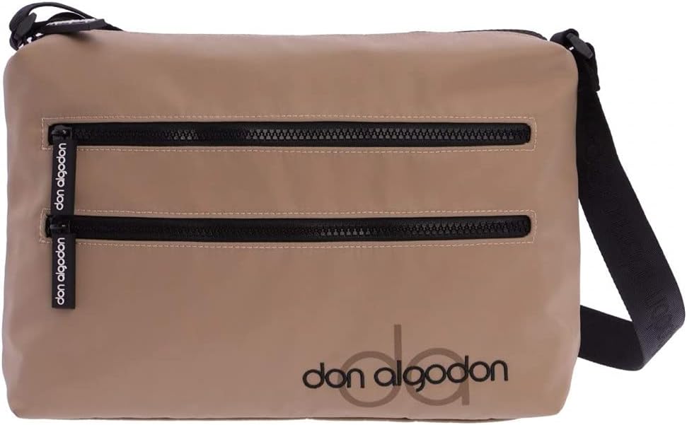 DON ALGODON - Bolso bandolera mujer - Bolso mujer - Bolsos bandolera mujer - Bolsos de mujer con 2 cremalleras exteriores - Bandolera Zita de Nylon