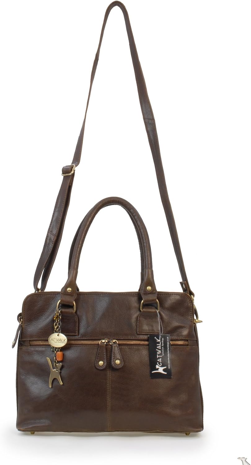 Bolso de hombro estilo shopper - Cuero vintage