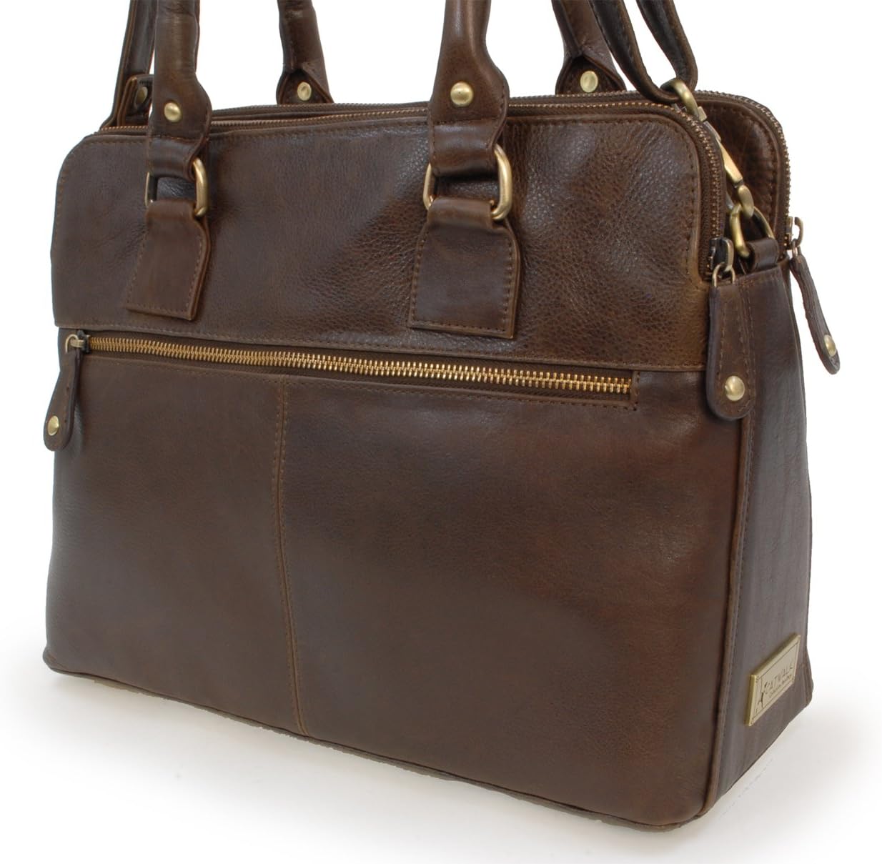 Bolso de hombro estilo shopper - Cuero vintage